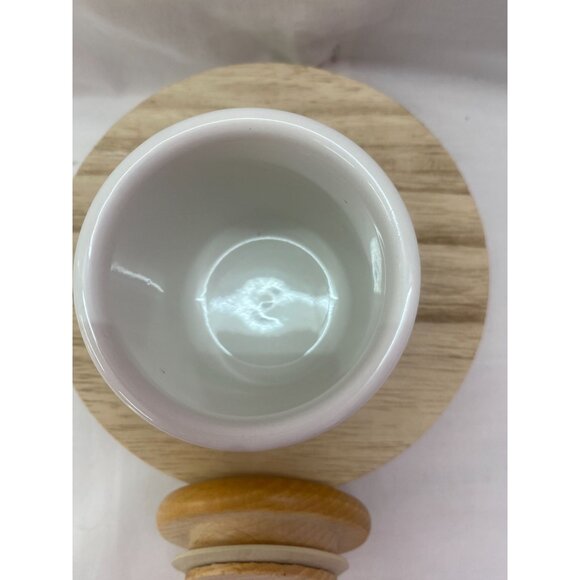 Portmeirior Botanic Garden Gossypium Barbadense Mini Jar/Canister w/ Wooden Lid - Picture 3 of 5